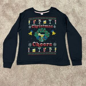“Holiday Time” Sweatshirt “Ugly Christmas Sweater” fits ladies M-L or Men’s XS